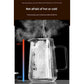 Transparent Elegant Ribbed Double Wall Glass French Press - 650ml Heat Resistant Coffee and Tea Maker with Stainless Steel Filter