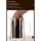 Transparent Elegant Ribbed Double Wall Glass French Press - 650ml Heat Resistant Coffee and Tea Maker with Stainless Steel Filter