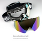 Cyan Frame and Grey Sheet Versatile Sports Goggles - Windproof UV Protection for Skiing, Motorcycle, Cycling & Outdoor Adventures