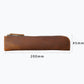 Red Vintage Crazy Horse Leather Zippered Pen Case - Retro Pencil Pouch & Small Accessories Bag