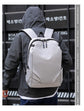Grey Modern Anti-Theft Laptop Backpack with USB Charging Port - Water-Repellent Travel & Business Bag for 15.6 Inch Laptops
