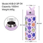 Style 9B Black Vibrant Fun Print 1L Stainless Steel Insulated Water Bottle - 32oz Large Capacity with Straw Lid & Carry Handle - BPA-Free