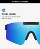 Blue Lenses With Black Temples Ultra-Light Polarized Sports Sunglasses - Wraparound Shield Design for Cycling & Outdoor Performance