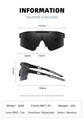 Blue Lenses With Black Temples Ultra-Light Polarized Sports Sunglasses - Wraparound Shield Design for Cycling & Outdoor Performance