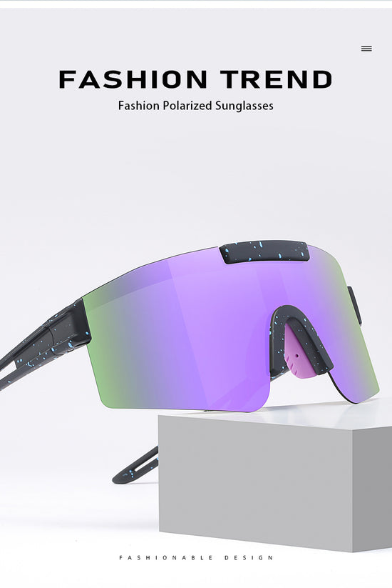 Green Lenses With Black Temples Ultra-Light Polarized Sports Sunglasses - Wraparound Shield Design for Cycling & Outdoor Performance