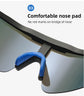 Blue Lenses With White Temples Ultra-Light Polarized Sports Sunglasses - Wraparound Shield Design for Cycling & Outdoor Performance
