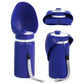 Dark Blue Portable Pet Dog Water Bottle 550ml - Foldable Food-Grade Silicone Travel Drinker with Leak-Proof Dispenser