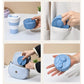 2 Pcs White and Blue 350ml Collapsible Silicone Travel Cup - Portable, Leak-Proof & Food-Grade Drinking Mug with Lid, Insulating Sleeve & Straw
