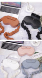 Pink Chic PU Leather Crossbody Storage Bag for Apple AirPods Max - Protective Case with Ruched Fabric Strap & Top Handle
