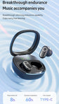 Beige Feather-Light TWS Earbuds - Bluetooth 5.4, Hi-Fi Sound, LED Display Case, 60H+ Playtime, Touch Control