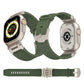 Orange Rugged Tactical Silicone Strap for Apple Watch Ultra & Series - Heavy-Duty Metal Clasp
