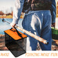 1 Piece Orange and Black Durable Collapsible Fishing Keepnet - Large 40.5L Quick-Dry Coated Nylon Fish Basket for Live Bait & Catch