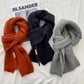 Orange Luxuriously Soft Wool Blend Knit Scarf - Cozy Warm Solid Colour Unisex Winter Essential