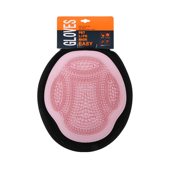 Pink 3-Pack Gentle Pet Grooming Glove - Deshedding, Bathing & Massage Mitt for Dogs & Cats, Breathable & Adjustable