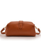 Brown Chic Vintage Inspired PU Leather Crossbody Bag - Small Frame Doctor Style Purse with Adjustable Strap