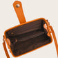 Yellow Chic Vintage Inspired PU Leather Crossbody Bag - Small Frame Doctor Style Purse with Adjustable Strap