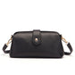 Black Chic Vintage Inspired PU Leather Crossbody Bag - Small Frame Doctor Style Purse with Adjustable Strap