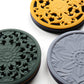 Elegant Floral Silicone Trivet Mat Set (3-Pack, Grey) - Heat Resistant, Non-Slip Kitchen Hot Pads & Pot Holders