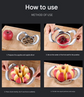Silver Premium Apple Slicer Corer - Heavy Duty Stainless Steel Fruit Cutter, 8-Slice Divider Kitchen Gadget