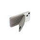 Light Grey Chic MagSafe Wallet with Mirror & Stand - PU Leather Card Holder for iPhone 12-16 Series
