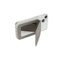 Light Grey Chic MagSafe Wallet with Mirror & Stand - PU Leather Card Holder for iPhone 12-16 Series