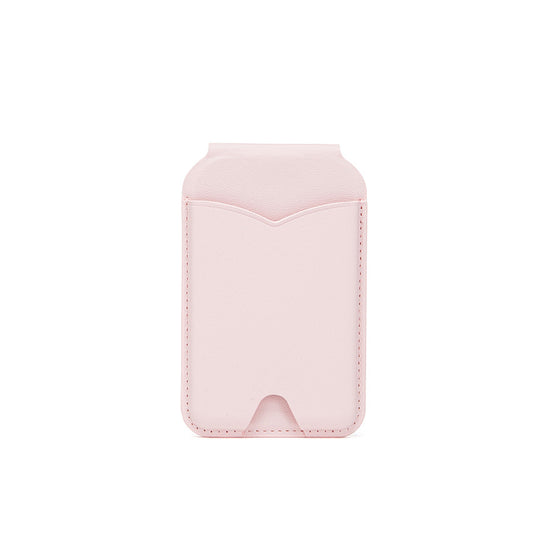 Pink Chic MagSafe Wallet with Mirror & Stand - PU Leather Card Holder for iPhone 12-16 Series