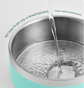 Beige and Silver Premium 304 Stainless Steel Pet Bowl (64oz) - Non-Slip, Anti-Tip Food & Water Dish for Dogs & Cats - Durable & Easy Clean
