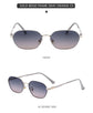 Purple Gradient Lenses Chic Oval Sunglasses for Women - UV400 Protection Lightweight Metal Frame, Comfortable Design