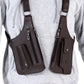 Brown Urban Tactical Anti-Theft Shoulder Holster Bag - Secure Multi-Pocket Chest Rig for Men