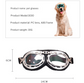Black Frame Black Film Retro Pet Goggles - UV Protection Sunglasses for Small Medium Dogs & Cats, Windproof Shatterproof Eye Protection