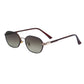 Dark Green Gradient Lenses Chic Oval Sunglasses for Women - UV400 Protection Lightweight Metal Frame, Comfortable Design
