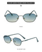 Green Gradient Lenses Chic Oval Sunglasses for Women - UV400 Protection Lightweight Metal Frame, Comfortable Design