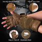 Size L Green Heavy Duty Workout Gloves with Wrist Support - Anti-Slip Gel Padded Gym Gloves for Weightlifting, Training & Fitness