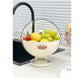 Red Whimsical Covered Fruit Bowl with Flip Lid & Drainer - Cute Design Snack & Candy Dish for Living Room
