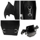 Pink Gothic Coffin Bat Wing Convertible Crossbody Bag - Punk PU Leather Shoulder Purse & Mini Backpack