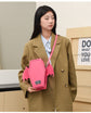 Pink Gothic Coffin Bat Wing Convertible Crossbody Bag - Punk PU Leather Shoulder Purse & Mini Backpack