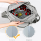 Grey Chic Insulated Lunch Tote Bag - 11L Large Capacity Cooler for Work, Picnic & Travel - Durable Oxford Fabric