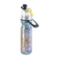 Yellow 500ML Insulated Sports Water Bottle with Cooling Mist - Triple-Layer Design Keeps Drinks Cold for Hours - Portable PE Misting Bottle