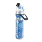 Blue 500ML Insulated Sports Water Bottle with Cooling Mist - Triple-Layer Design Keeps Drinks Cold for Hours - Portable PE Misting Bottle