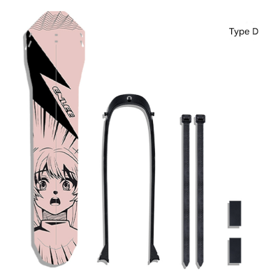 Style D Black and Pink Lightweight Bicycle Rear Mudguard - Adjustable PP5 Fender for MTB, Road & Folding Bikes (NOT for V-Brakes)