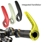 Black Ultralight Ergonomic Bike Bar Ends - High-Strength Composite Horn Grips (22.2mm)