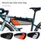 Black and Orange Waterproof Bicycle Frame Bag - 2.5L Slim Top Tube Storage Pouch for Cycling Essentials
