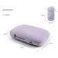 Purple Reversible Memory Foam Travel Pillow - All-Season Comfort Neck Support for Deep Sleep & Portability