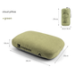 Green Reversible Memory Foam Travel Pillow - All-Season Comfort Neck Support for Deep Sleep & Portability