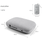 Grey Reversible Memory Foam Travel Pillow - All-Season Comfort Neck Support for Deep Sleep & Portability