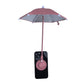 Pink Magnetic Phone Umbrella Sun Shade - Clear Outdoor Screen Visor, Anti-Glare Mini Parasol for iPhone