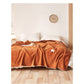 200*230CM Orange Ultra-Soft Dual-Sided Waffle & Plush Fleece Blanket - Large Cozy Throw for Bed & Sofa