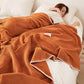 200*230CM Green Ultra-Soft Dual-Sided Waffle & Plush Fleece Blanket - Large Cozy Throw for Bed & Sofa