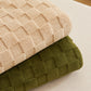 200*230CM Milky White Ultra-Soft Waffle Textured Plush Fleece Blanket - Large Cozy All-Season Throw for Bed & Sofa