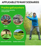 Black Pro Golf Swing Trainer - Extendable with Audible Click & Corrective Grip Aid